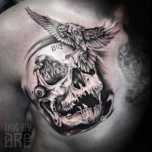 Tatovering udført hos Raven Ink